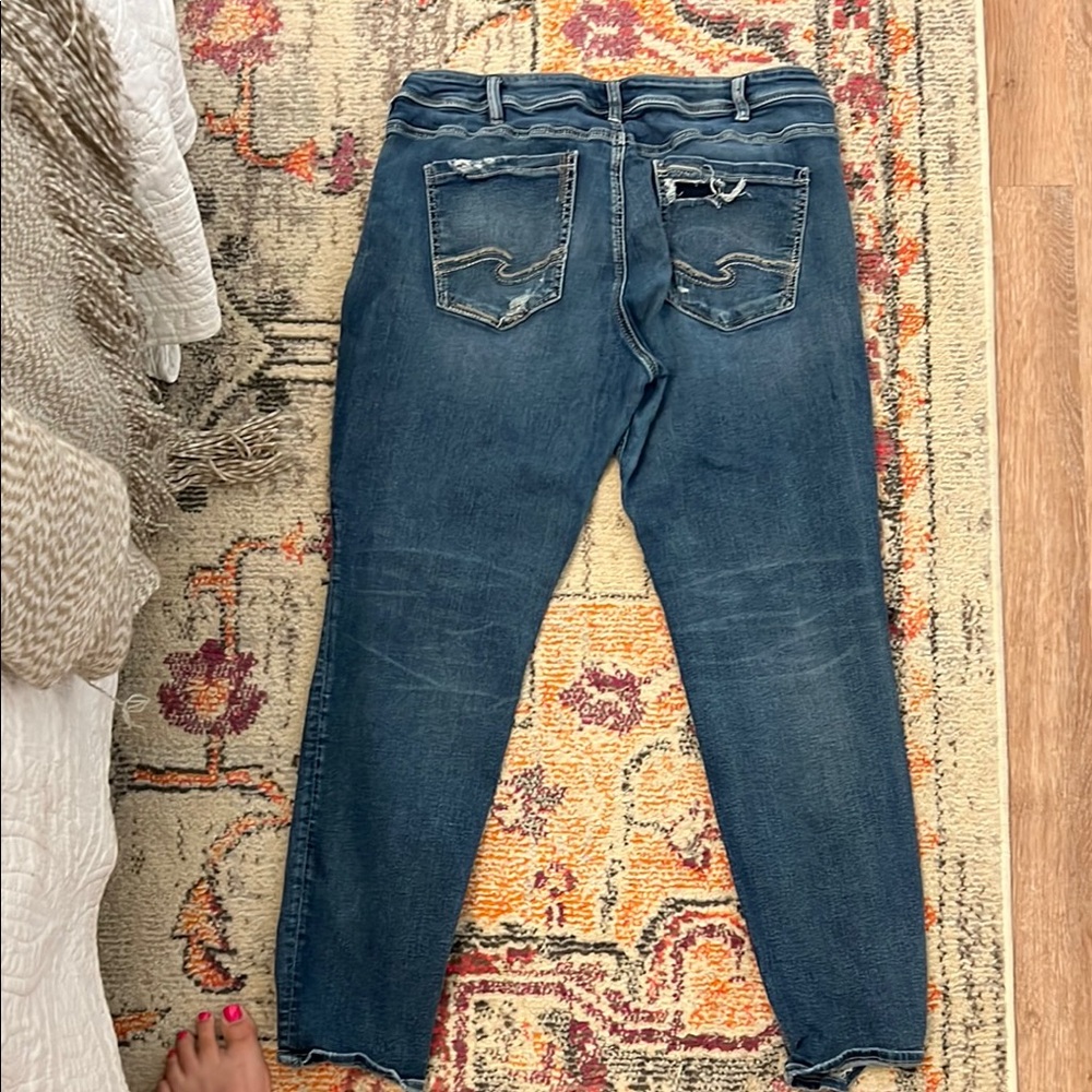 Silver Jeans Blue Skinny Jeans with Tapered Leg